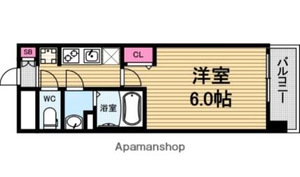 ララプレイス玉造パルク 703｜大阪府大阪市東成区東小橋１丁目(賃貸マンション1K・7階・21.46㎡)の写真 その2