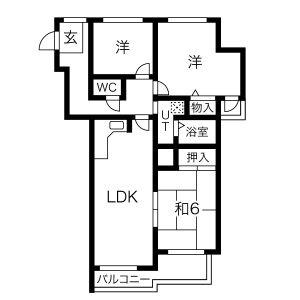 エステート松尾 305｜大阪府豊中市春日町４丁目(賃貸マンション3LDK・3階・66.83㎡)の写真 その2