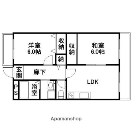 大阪府大阪市西淀川区大和田６丁目(賃貸マンション2LDK・4階・51.60㎡)の写真 その2