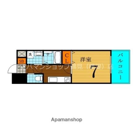 大阪府大阪市鶴見区鶴見４丁目（賃貸マンション1K・9階・25.20㎡） その2