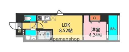 大阪府東大阪市中新開２丁目(賃貸マンション1LDK・6階・32.24㎡)の写真 その2