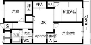 カワトコーポラス ｜大阪府岸和田市加守町４丁目(賃貸マンション3DK・3階・53.35㎡)の写真 その2