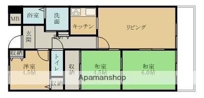 大阪府岸和田市春木泉町(賃貸マンション3LDK・5階・64.14㎡)の写真 その2