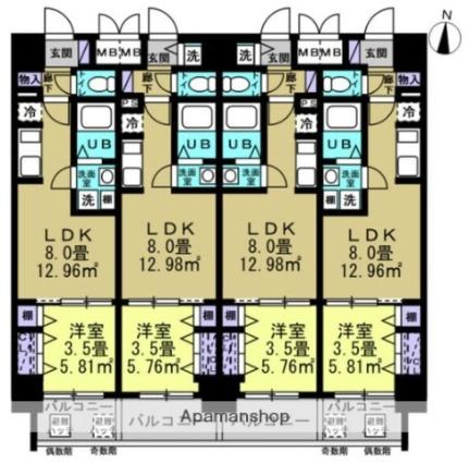 リアライズ南巽 ｜大阪府大阪市生野区巽中４丁目(賃貸マンション1LDK・3階・30.09㎡)の写真 その2