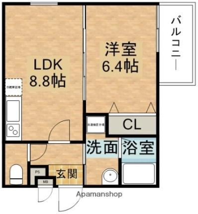 クルゼイロ旭町 301｜大阪府泉大津市旭町(賃貸アパート1LDK・3階・36.30㎡)の写真 その2