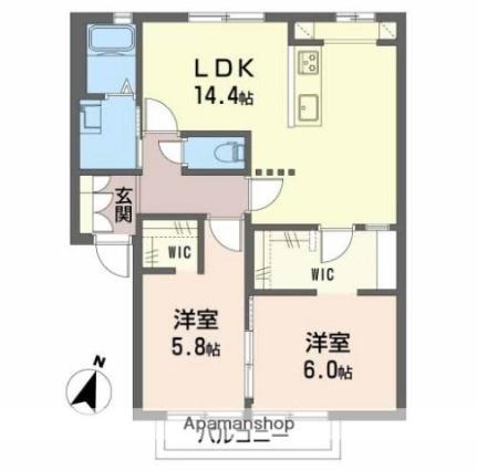 ウェスト　コート C202｜大阪府泉佐野市長滝(賃貸アパート3LDK・2階・62.34㎡)の写真 その2