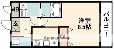 ＦＩＯＲＩＡ王子  ｜ 大阪府吹田市山田東４丁目（賃貸マンション1K・2階・32.24㎡） その2