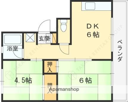 ハイツタカハシ 302｜大阪府東大阪市若江西新町２丁目(賃貸マンション2DK・3階・38.00㎡)の写真 その2