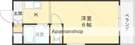 アーバンハイツテラモト 308｜兵庫県尼崎市南武庫之荘４丁目(賃貸マンション1K・2階・18.00㎡)の写真 その2