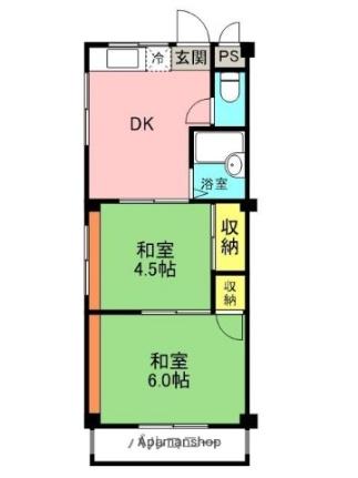 シャルム南台II 303｜兵庫県尼崎市食満７丁目(賃貸マンション2K・3階・35.00㎡)の写真 その2