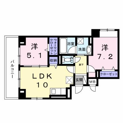 レジス城の堀 201｜兵庫県尼崎市下坂部２丁目(賃貸マンション2LDK・2階・54.52㎡)の写真 その2