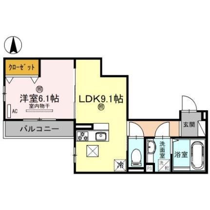 兵庫県尼崎市南武庫之荘３丁目(賃貸アパート1LDK・1階・38.86㎡)の写真 その2