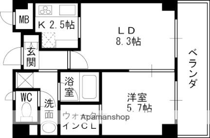 アウローラ武庫之荘 605｜兵庫県尼崎市南武庫之荘３丁目(賃貸マンション1LDK・6階・39.71㎡)の写真 その2