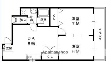 ハイツ南郷 ｜兵庫県西宮市南郷町(賃貸マンション2DK・3階・50.00㎡)の写真 その2