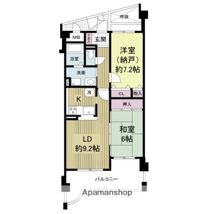 ＫＤＸレジデンス夙川ヒルズ　4番館（旧オクトス夙川） 503｜兵庫県西宮市樋之池町(賃貸マンション2LDK・5階・60.06㎡)の写真 その2