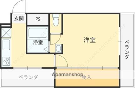 キャッスル西宮 305｜兵庫県西宮市高木東町(賃貸マンション2K・3階・25.16㎡)の写真 その2