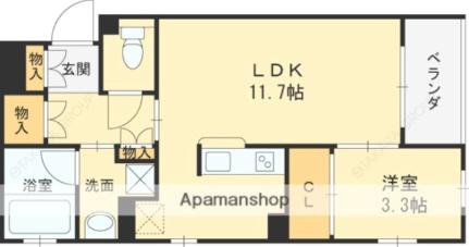 シェルプールVI 103 ｜ 兵庫県西宮市門戸東町（賃貸マンション1LDK・1階・40.13㎡） その2