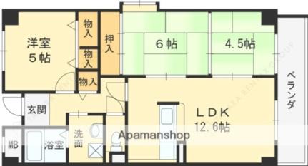 ファミリアル門戸 308｜兵庫県西宮市門戸東町(賃貸マンション3LDK・3階・70.80㎡)の写真 その2