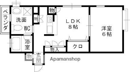 アストリア 301｜兵庫県西宮市田代町(賃貸マンション1LDK・3階・32.50㎡)の写真 その2