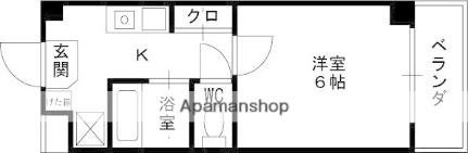 クライム 204｜兵庫県西宮市上ケ原一番町(賃貸マンション1K・2階・19.60㎡)の写真 その2