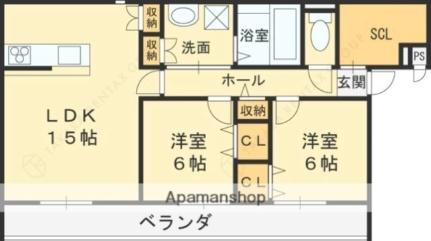 大阪府東大阪市下六万寺町３丁目(賃貸アパート2LDK・3階・67.91㎡)の写真 その2