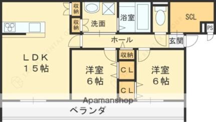 大阪府東大阪市下六万寺町３丁目(賃貸アパート2LDK・2階・67.91㎡)の写真 その2