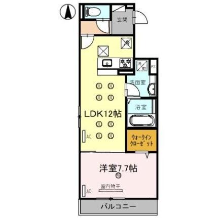 アルカンシエル 102｜兵庫県西宮市中殿町(賃貸アパート1LDK・1階・47.93㎡)の写真 その2