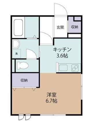 プラージュ　コート　浜 101号室｜兵庫県尼崎市浜２丁目(賃貸アパート1DK・1階・30.10㎡)の写真 その2