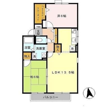 リビング山手 203｜兵庫県相生市山手１丁目(賃貸アパート2LDK・2階・59.08㎡)の写真 その2