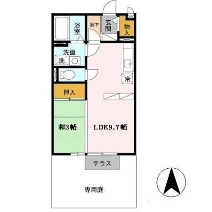 キャメロット飾磨　Ａ A102｜兵庫県姫路市飾磨区上野田１丁目(賃貸アパート1LDK・1階・33.39㎡)の写真 その2