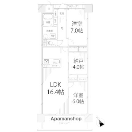 キャッスルコート東雲 402｜兵庫県姫路市東雲町２丁目(賃貸マンション2SLDK・4階・71.65㎡)の写真 その2