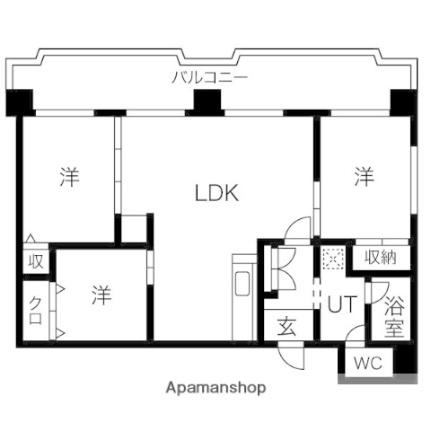 ナビオ姫路 301｜兵庫県姫路市飾磨区恵美酒(賃貸マンション3LDK・3階・70.73㎡)の写真 その2