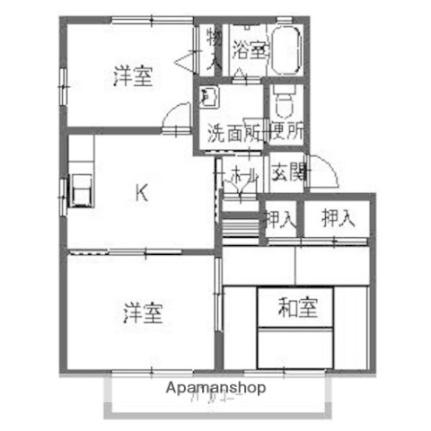 パークアヴェニュー　Ｂ 205｜兵庫県姫路市広畑区蒲田２丁目(賃貸アパート3K・2階・50.78㎡)の写真 その2