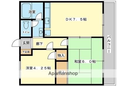 塚本ハイツ 202｜兵庫県姫路市北夢前台１丁目(賃貸アパート2DK・2階・41.73㎡)の写真 その2