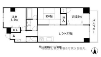 ブルーエス 803｜兵庫県姫路市安田４丁目(賃貸マンション3LDK・8階・67.22㎡)の写真 その2