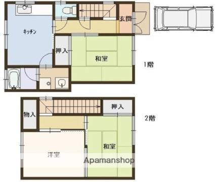 Ｙ’ｓメゾネット　Ｓ棟　2 1｜兵庫県揖保郡太子町太田(賃貸一戸建3DK・2階・59.62㎡)の写真 その2