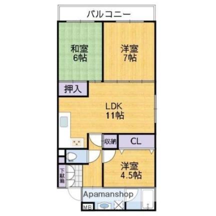 アルコ・ラ・カーサ姫路土山 210｜兵庫県姫路市土山６丁目(賃貸マンション3LDK・2階・60.40㎡)の写真 その2