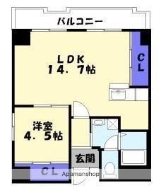 シャトー三和III号館 603｜兵庫県姫路市忍町(賃貸マンション1LDK・6階・45.93㎡)の写真 その2