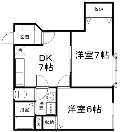 サニー・ミキＡ 102｜兵庫県姫路市西延末(賃貸アパート2DK・1階・46.06㎡)の写真 その2