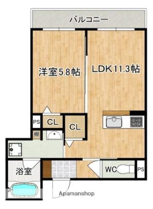 奈良県奈良市大宮町６丁目（賃貸マンション1LDK・3階・41.24㎡） その2