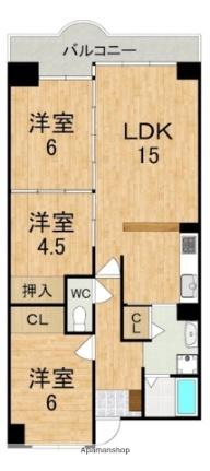 プレステアーバン西大和 ｜奈良県北葛城郡上牧町大字上牧(賃貸マンション3LDK・2階・67.14㎡)の写真 その2