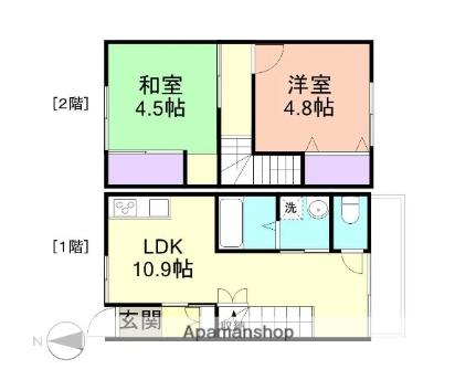 田村様2階建貸家 W01｜和歌山県和歌山市北出島(賃貸テラスハウス2LDK・1階・35.64㎡)の写真 その2