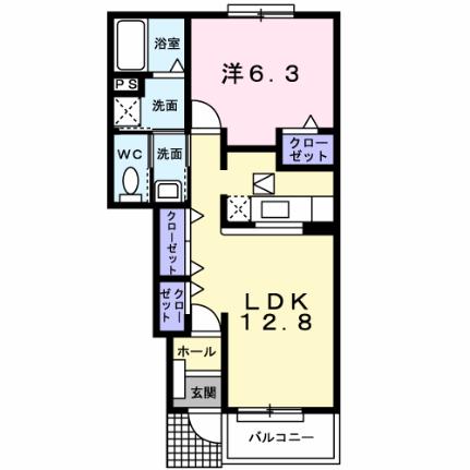 カーサ・フィオーレI 102｜和歌山県和歌山市弘西(賃貸アパート1LDK・1階・46.49㎡)の写真 その2