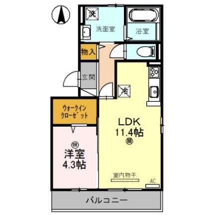和歌山県和歌山市市小路(賃貸アパート1LDK・2階・44.21㎡)の写真 その2