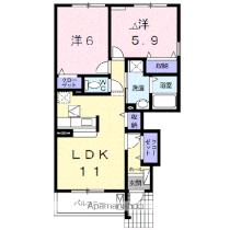 グラン・ポシビリテ　III 103 ｜ 和歌山県和歌山市出島（賃貸アパート2LDK・1階・55.37㎡） その2