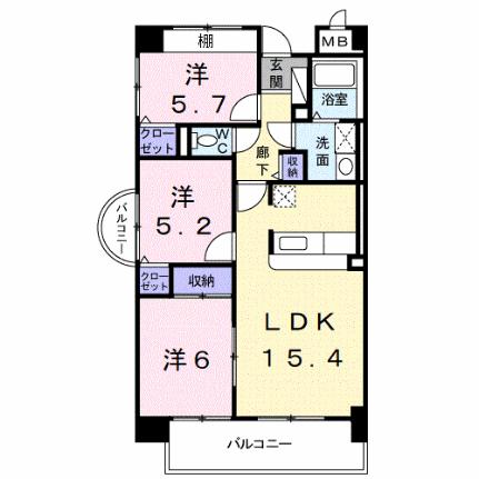 ポルトーネ 306｜和歌山県和歌山市紀三井寺(賃貸マンション3LDK・3階・70.57㎡)の写真 その2