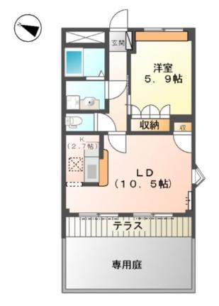 コンフォース21 101｜和歌山県和歌山市田尻(賃貸マンション1LDK・1階・45.63㎡)の写真 その2