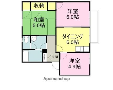 和歌山県和歌山市向(賃貸アパート3DK・1階・50.90㎡)の写真 その2