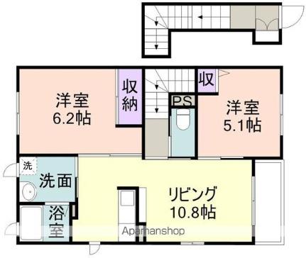 シャーメゾン六十谷 202｜和歌山県和歌山市六十谷(賃貸アパート2LDK・2階・57.17㎡)の写真 その2