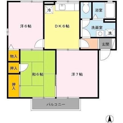 和歌山県和歌山市神前(賃貸アパート3DK・1階・55.44㎡)の写真 その2